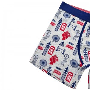 Přizpůsobit obyčejnou barvu spodní prádlo móda plně potištěná pohodlná měkká muži spodní prádlo