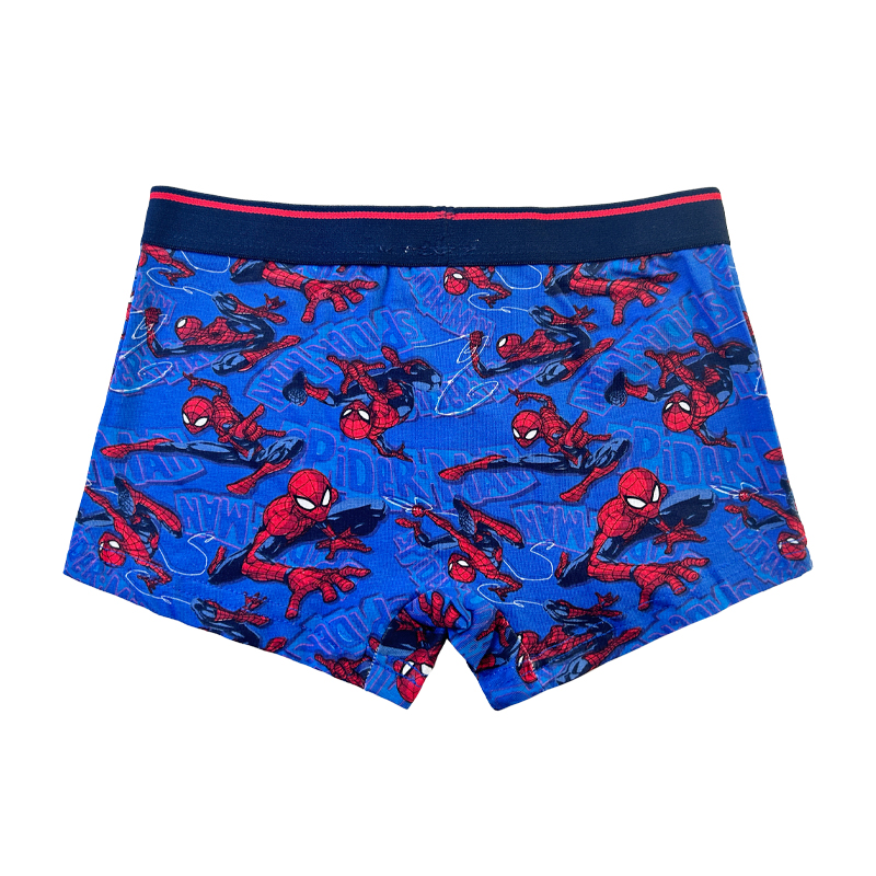 Baby Navy Blue Spider-Man Print Comfort Základní chlapec Underpants Color Contrast