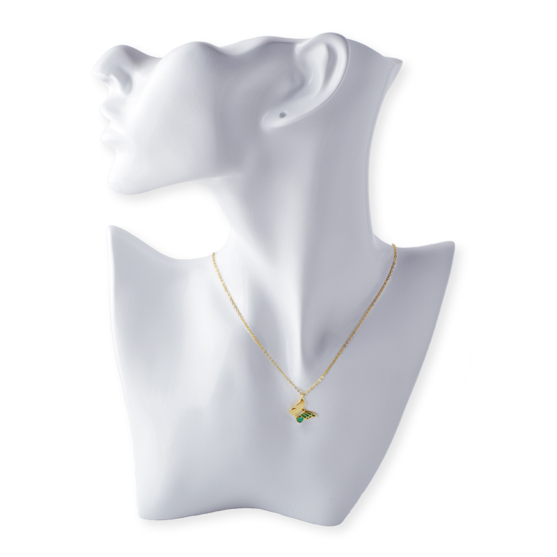 Motýlí tyč kamenný přívěsek náhrdelník 45 5 cm