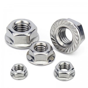 šestihranná přírubová matice s ozubením