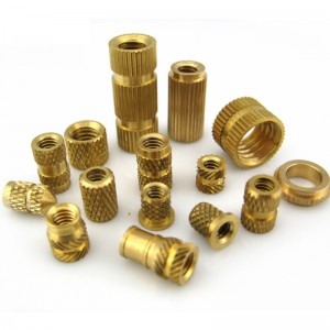 Mosazné rýhované slepé závitové vložky matice