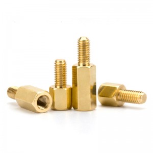 šestihranný mosazný stojan