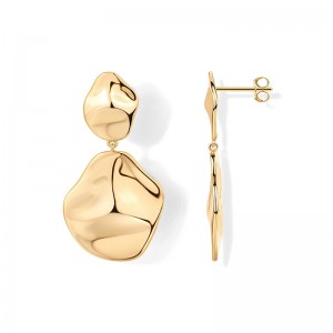 Hongde 14K pozlacené stříbro 925 Slza Prohlášení Visacínáušnice