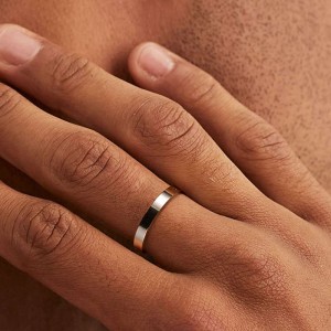 Hongde 14K zlato plněné prsteny Elegantní zlaté stohovací stohovatelné pásmo velikost 4 až 11