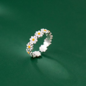 Hongde krásná Daisy Flower Rings Nastavitelný otevřený prsten Daisy Delight Ring for Woman pro muže