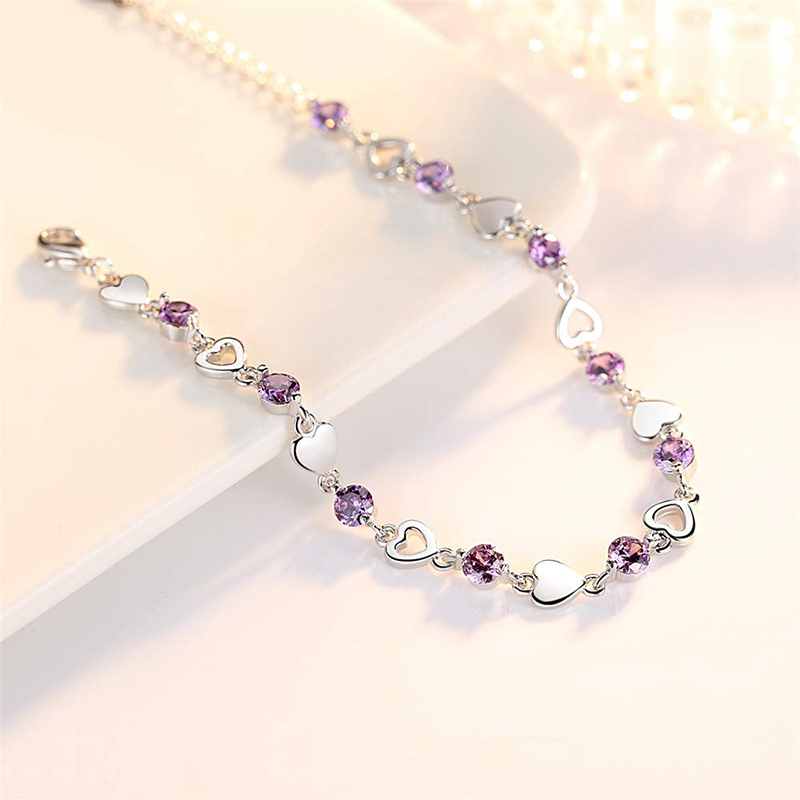 Hongde Love Heart Charm Řetízkovýnáramek Náramek Náramek