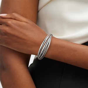 Hongde Classic simple multi-vrstva stříbra-pozlacený otevřenýnáramek