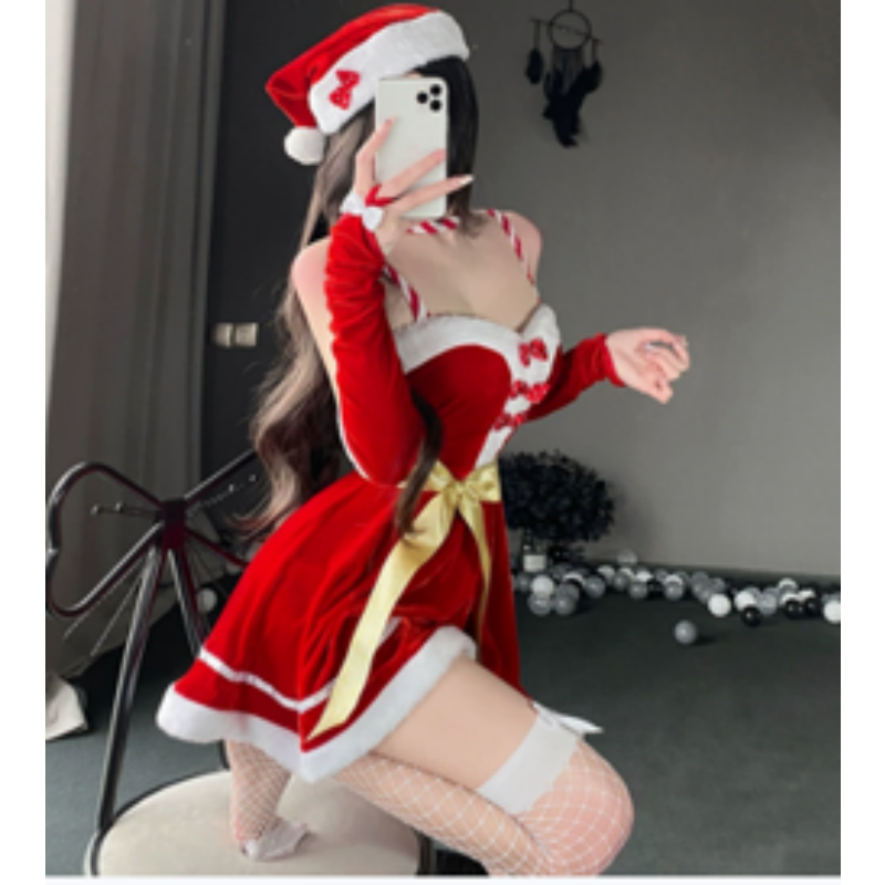 Vánoční kostýmy, vánoční šaty cosplay, soby-Tematické vánoční pódiumna výkonu kostýmy, vánoční sluchátka uniformy 141 Cena:$132.99