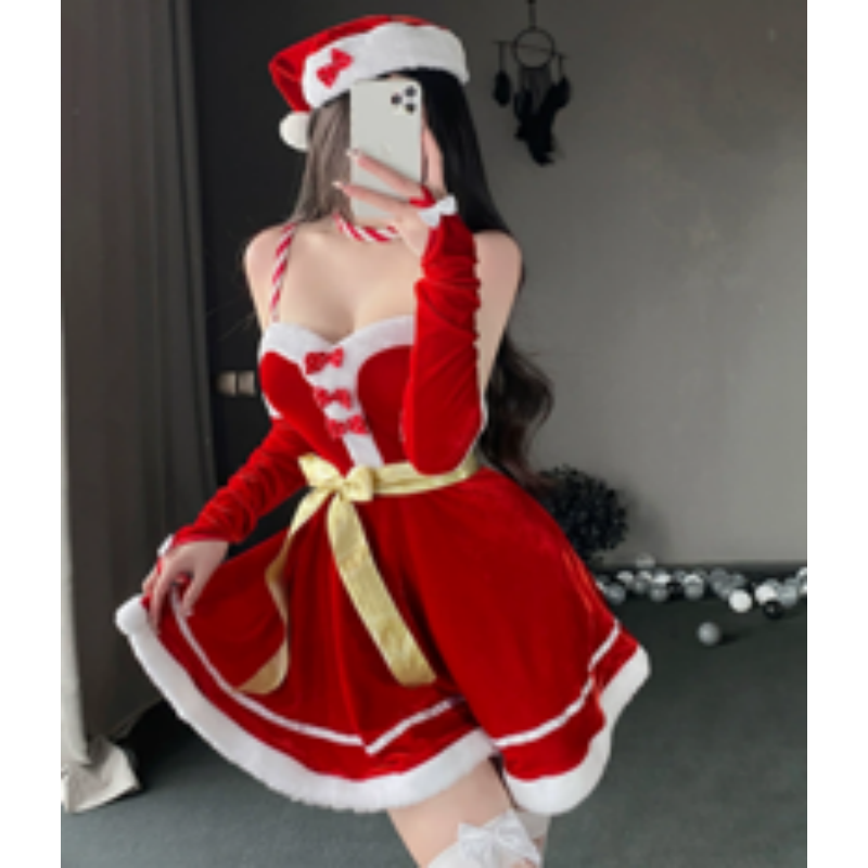 Vánoční kostýmy, vánoční šaty cosplay, soby-Tematické vánoční pódiumna výkonu kostýmy, vánoční sluchátka uniformy 141 Cena:$132.99