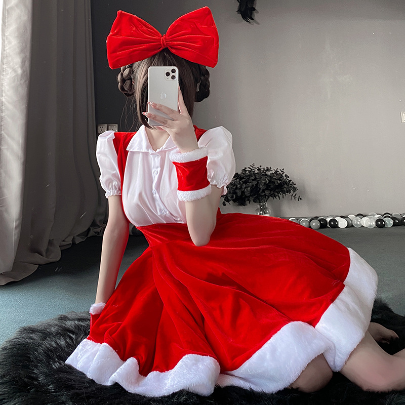Vánoční kostýmy, vánoční šaty, cosplay sady, vánoční sobní scénografické outfity, vánoční služka uniformy95 Cena:$139,99