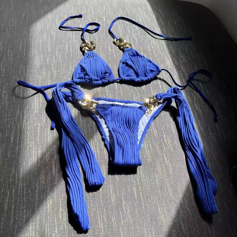 2025 Nový sexy evropský a americký styl dva-kus plavky. Řetězové bikiny plavky. Kříž-Hraniční plavky v zahraničním obchodu 8864 Cena:$79,99