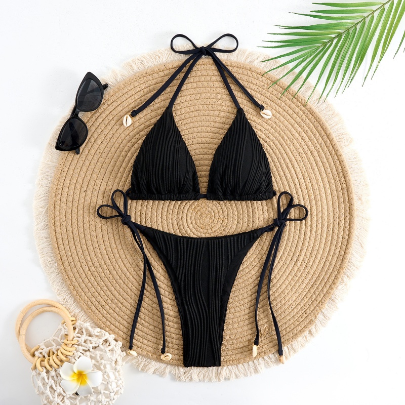 2025 Evropský a americký zahraniční obchod solidní-barva přichytila ​​dva-kus sexy bikiny pro ženy, tři-kus plavky pro horké dívky 8940 Cena:$79,99