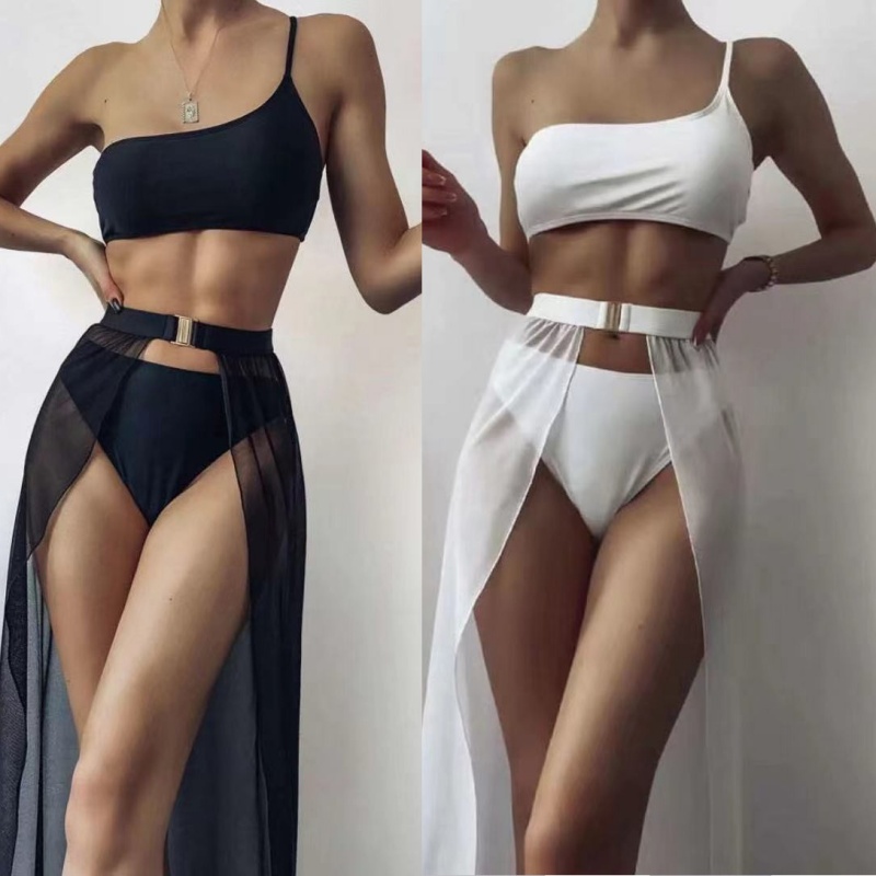 2025 módnínový styl evropský a americký styl krajky-Up sexy backless bikiny tři-kusová sada, backless plavecké plavky, k dispozici v ceněna skladě V041:$79,99