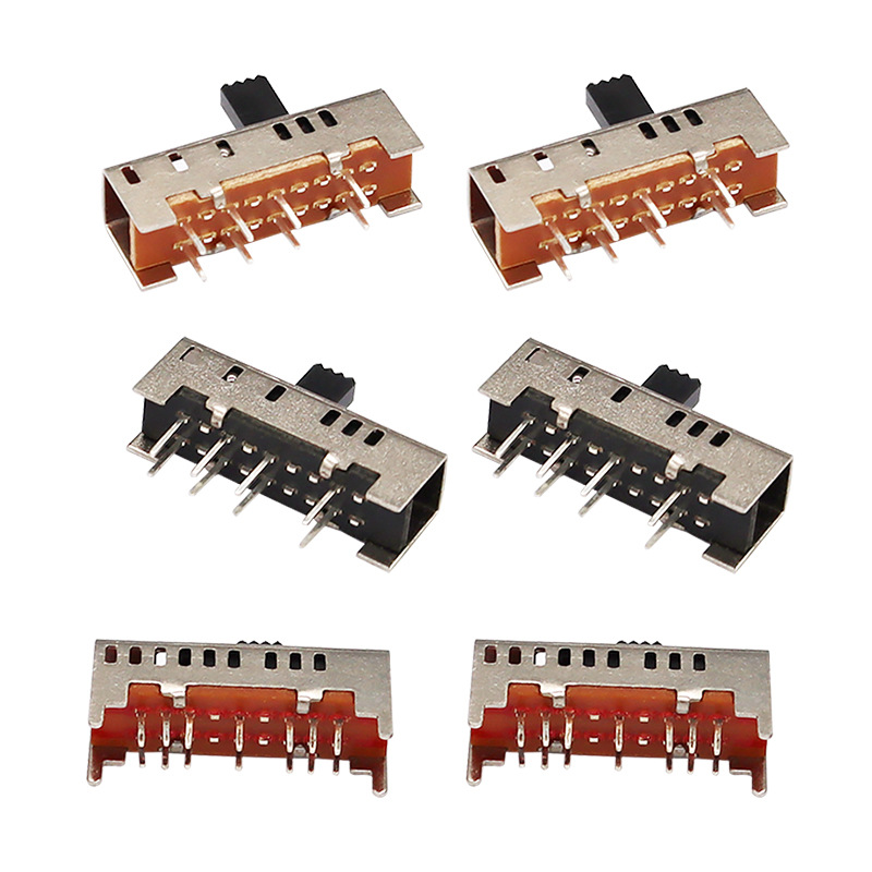 Slide Switch SS23H06, dvojnásobek-Řádek 8-PIN Vertikální posuvný spínač, svislý posuvný spínač pro elektrickou přikrývku elektrický ohřívač