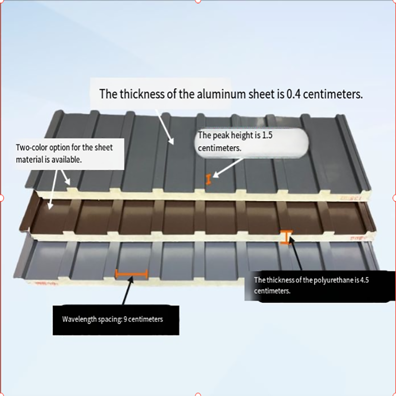Hliníkové panely pro střechu Velké zdi-tvarovaný design s vlastnostmi tepelného izolace