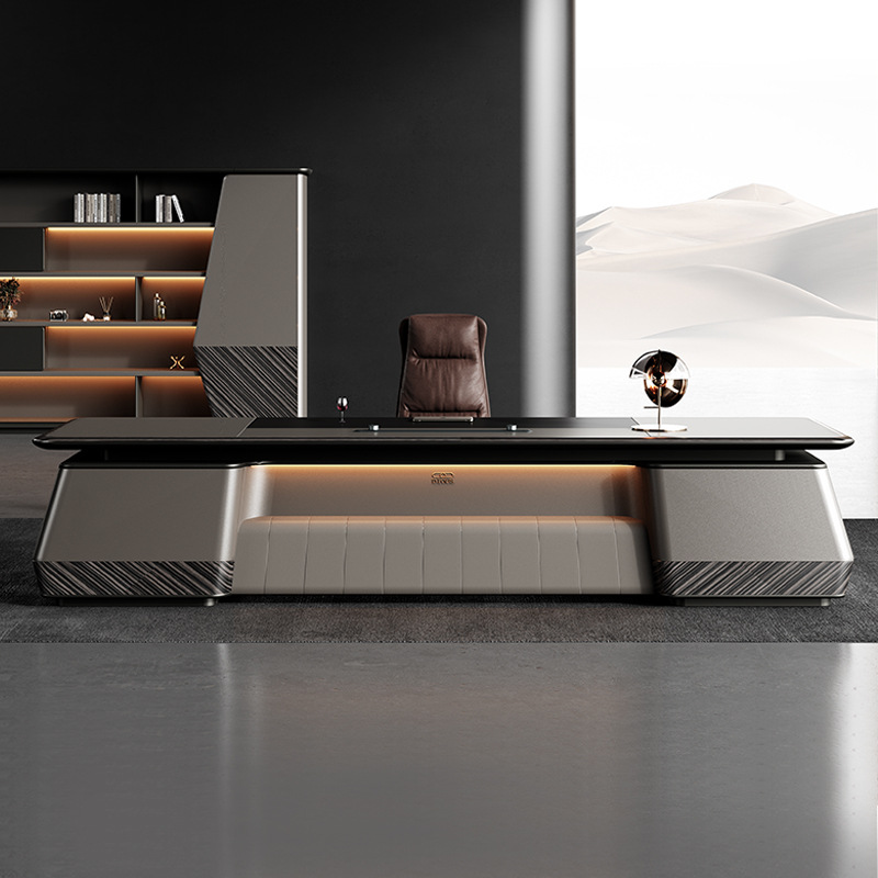 Model DBT006 Luxury Panel-style Manager Single Executive Desk, předseda\\Velký kancelářský stůl se sadou židlí, psací stůl Boss