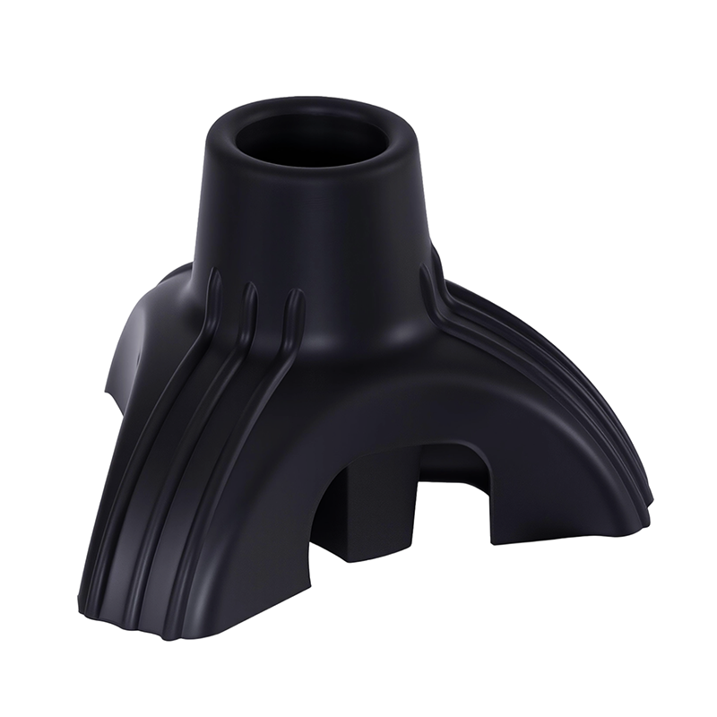 Noha z gumové hůlky se třemi hroty